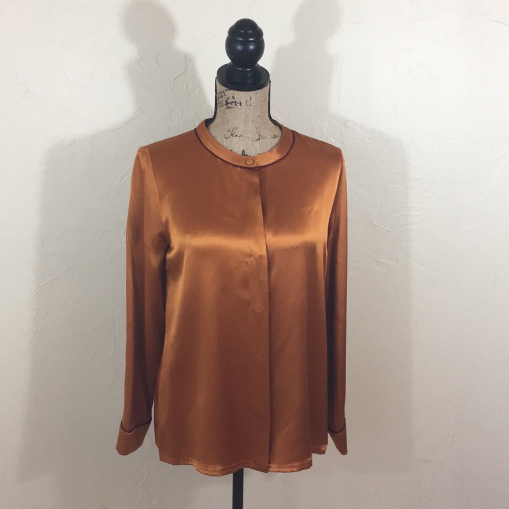 Marc by Marc Jacobs Cognac Disco Satin Blouse